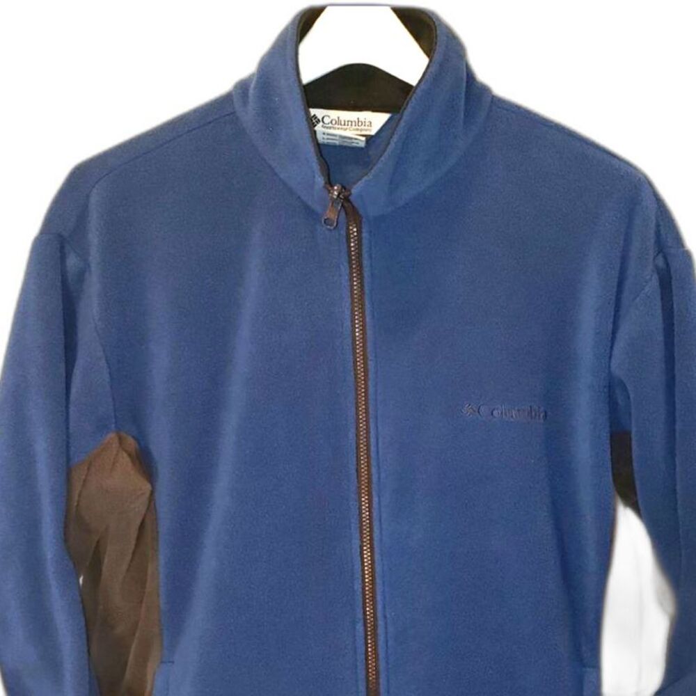 COLUMBIA Zip Up Lightweight Fleece Jacket Blue Large